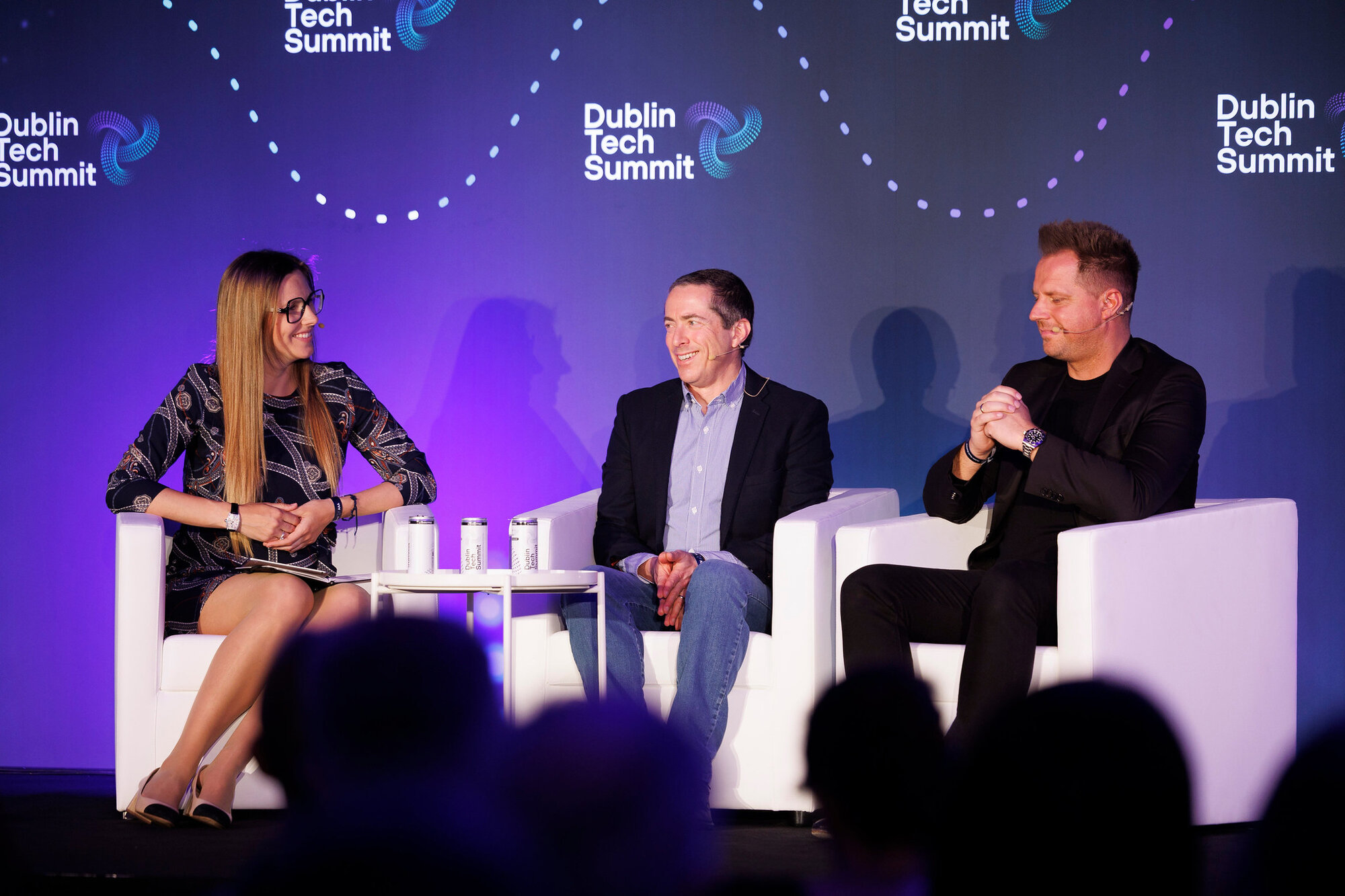 Kateryna Portmann on stage in discussion at Dublin Tech Summit